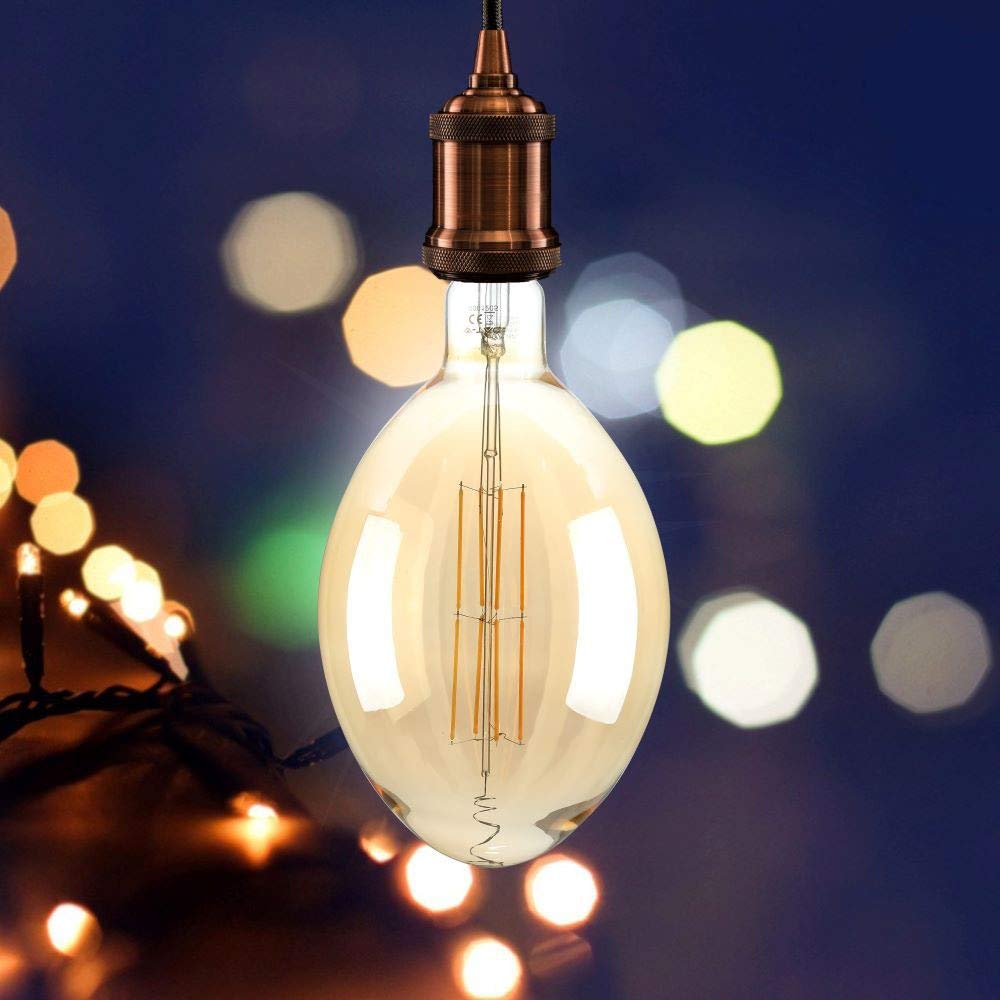 V-TAC Lampadina LED E27 8W BF180 Filamento Ambrato 2000K Dimmerabile