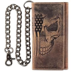 brown with Flag/skull