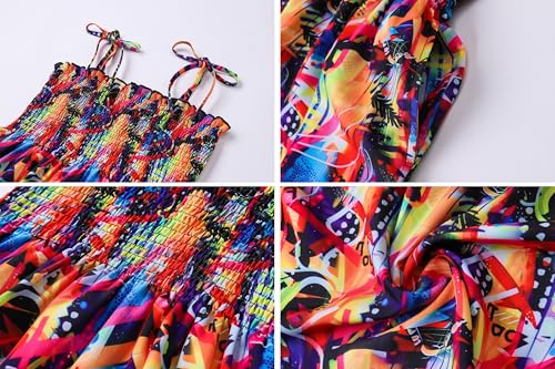 Image of Cromoncent Matching Hawaiian Outfits for Family, Dad and Son Matching Luau Beach Tropical Shirts Mommy Daughter Tropical Sets