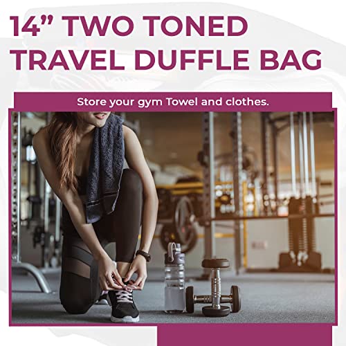 Personalized Passion Small Duffle Bag for Boys and Girls - Perfect Sized 14” Two Toned Travel Duffle - Personalized Name Sports Gym Bag for Storage - Royal Blue4