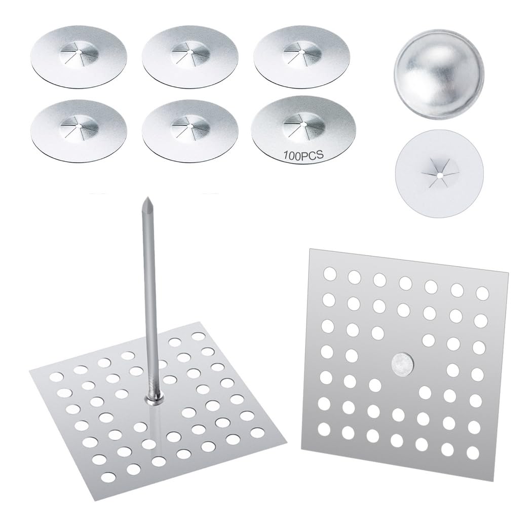 Rondelle in alluminio anti-invecchiamento, chiodi isolanti in pollici 1-1/2 rondelle a cupola perforate, perni di copertura, rondelle, perni autobloccanti 2-1/2 isolamento della parete per pollici e