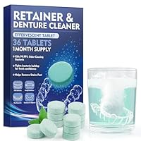 Retainer Reinigungstabletten,1 Monat Vorrat Gebissreiniger Tabs, Zahnspangenreiniger, Zahnschienen Reiniger,Entfernt Flecken & Gerüche, für Retainer, Zahnersatz, Mundschutz, Zahnspangen, Nachtschienen