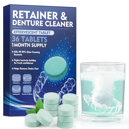 Retainer Pastiglie Detergenti,1 Mese di Fornitura Pulitore Bite Dentale,Compresse Pulitore Per...