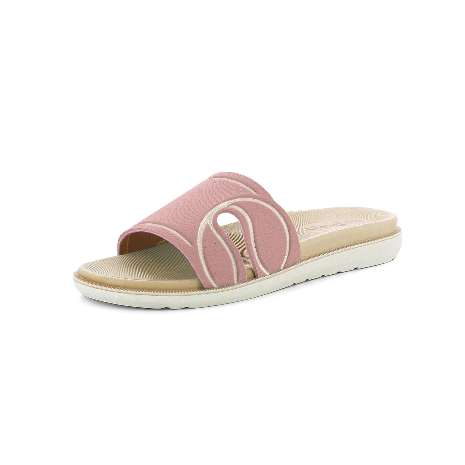 Ciabatte Donna a Fascia Colorata con Disegno Logo Inblu, Suola Dual Density