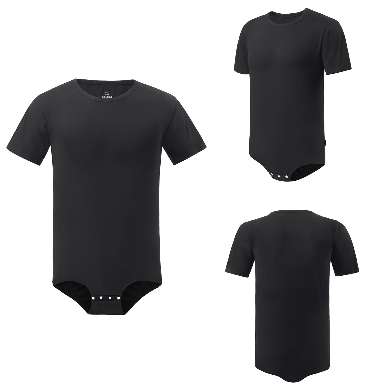 LittleForBig Męskie bawełniane śpioszki jednoczęściowe body - luźny krój Basic Onesie
