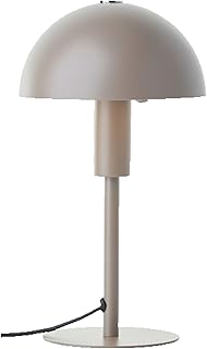 Lightbox Pilz-Tischlampe 27cm Nachttischlampe Metall Taupe
