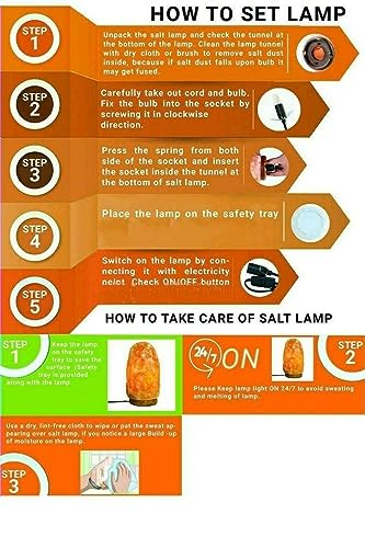 Image of Mystery & Magic of Soul Natural Himalayan Rock Salt Lamp 2 kg with Wooden Base, Night Lamp for Home Decor