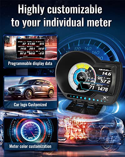 Luficar Xf Multifunctional Obd2 Gauge Display, Heads Up Display, Obd2 Scanning Tool Combination Meter #TOP2