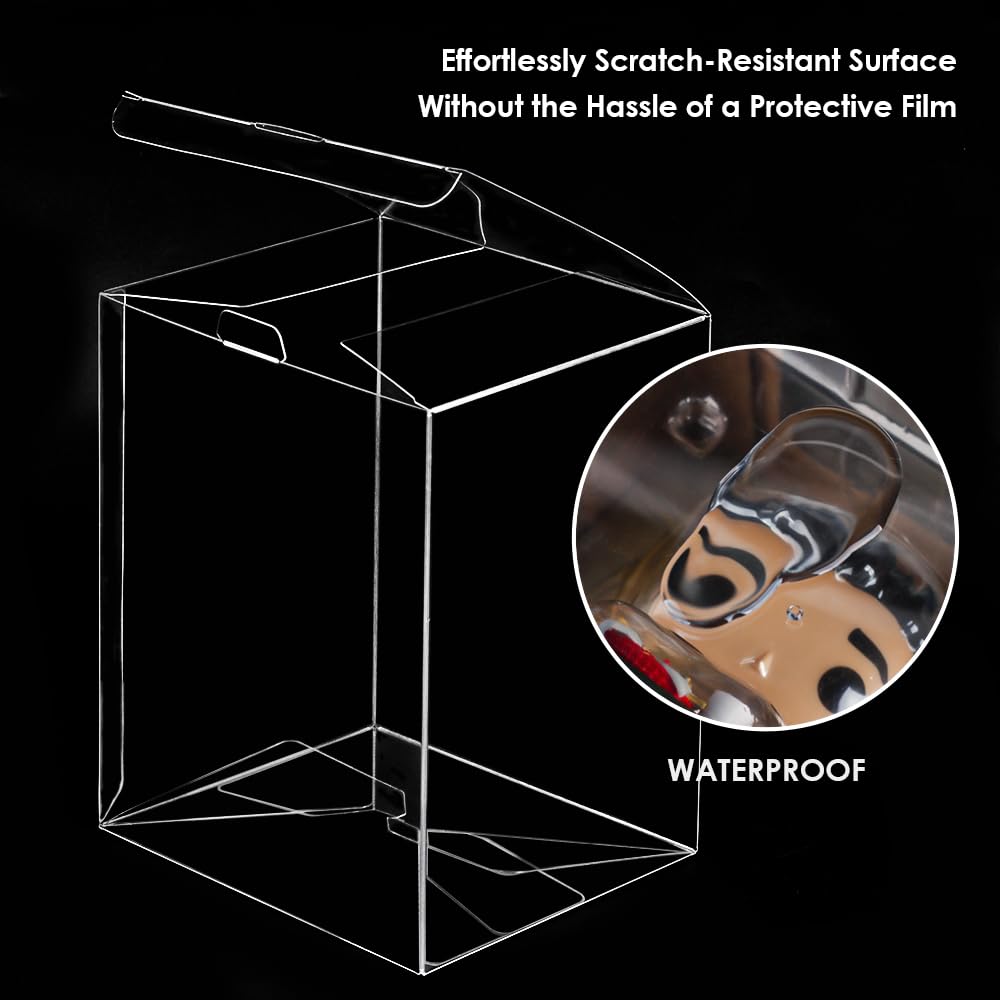 Baskiss 3 Pack Protector Case For 6\" Funko Pop Figures, Ultra Thick 0.5mm Protector, Clear Pop Case, Acid Free, Crystal Clear Heavy Duty Display Box With Locking Tab (3