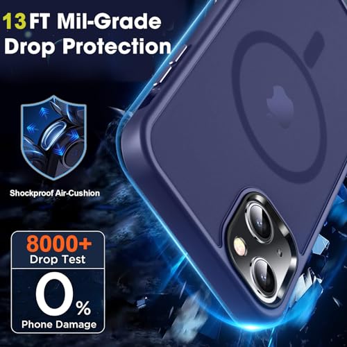 Image of MOCCA Magnetic Shockproof for iPhone 13 Case,Deep Blue