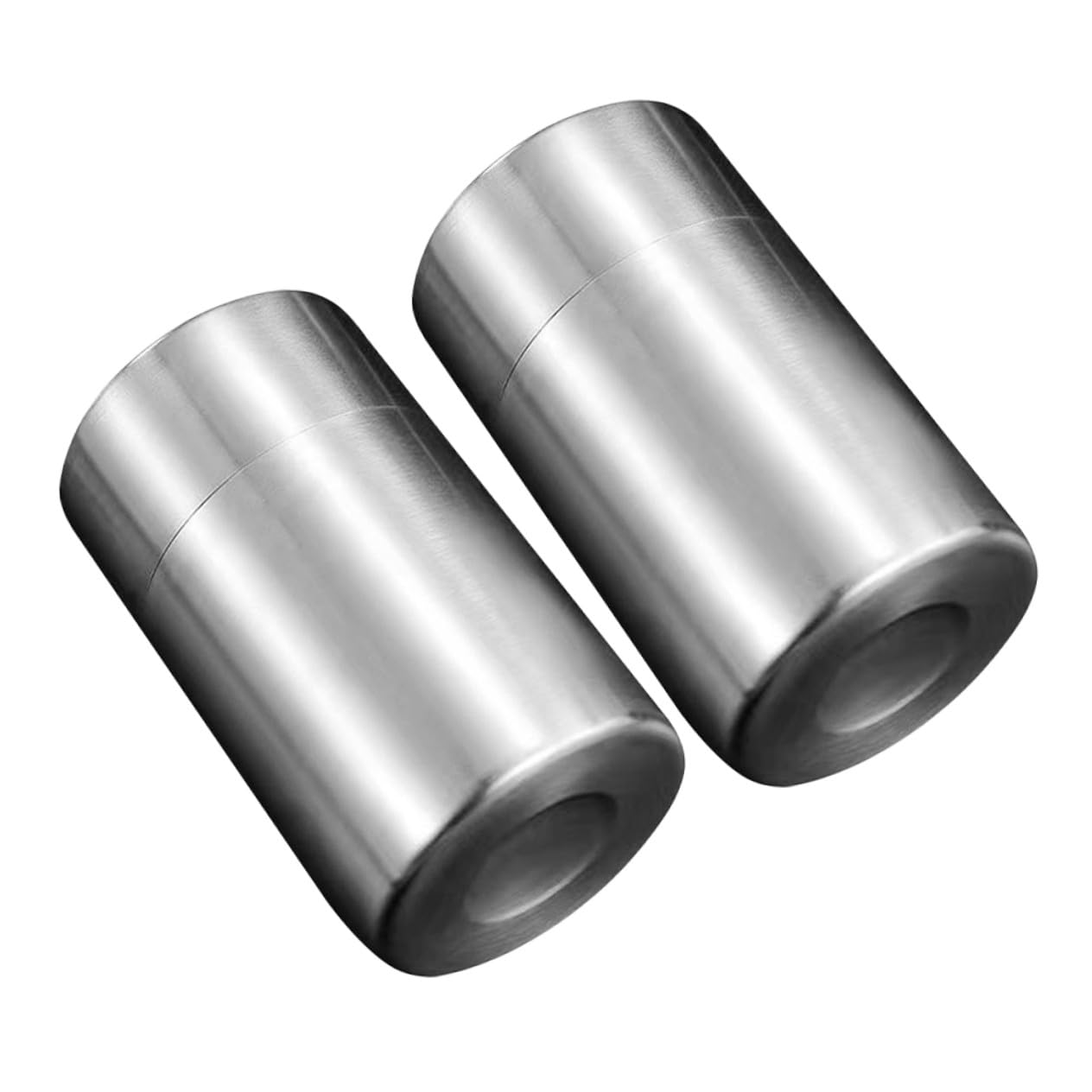 NOLITOY 2 Piezas Contenedor para Té y Especias, Caja de Té de Acero Inoxidable con Doble Sellado, para Almacenamiento Hermético de Hojas Sueltas, Café y Dulces Cocina