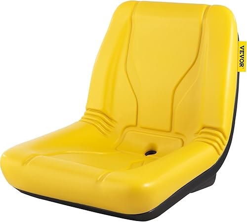 VEVOR Asiento universal para tractor 1 pieza de respaldo alto industrial asiento compacto de carretilla elevadora con marco de acero con agujero de