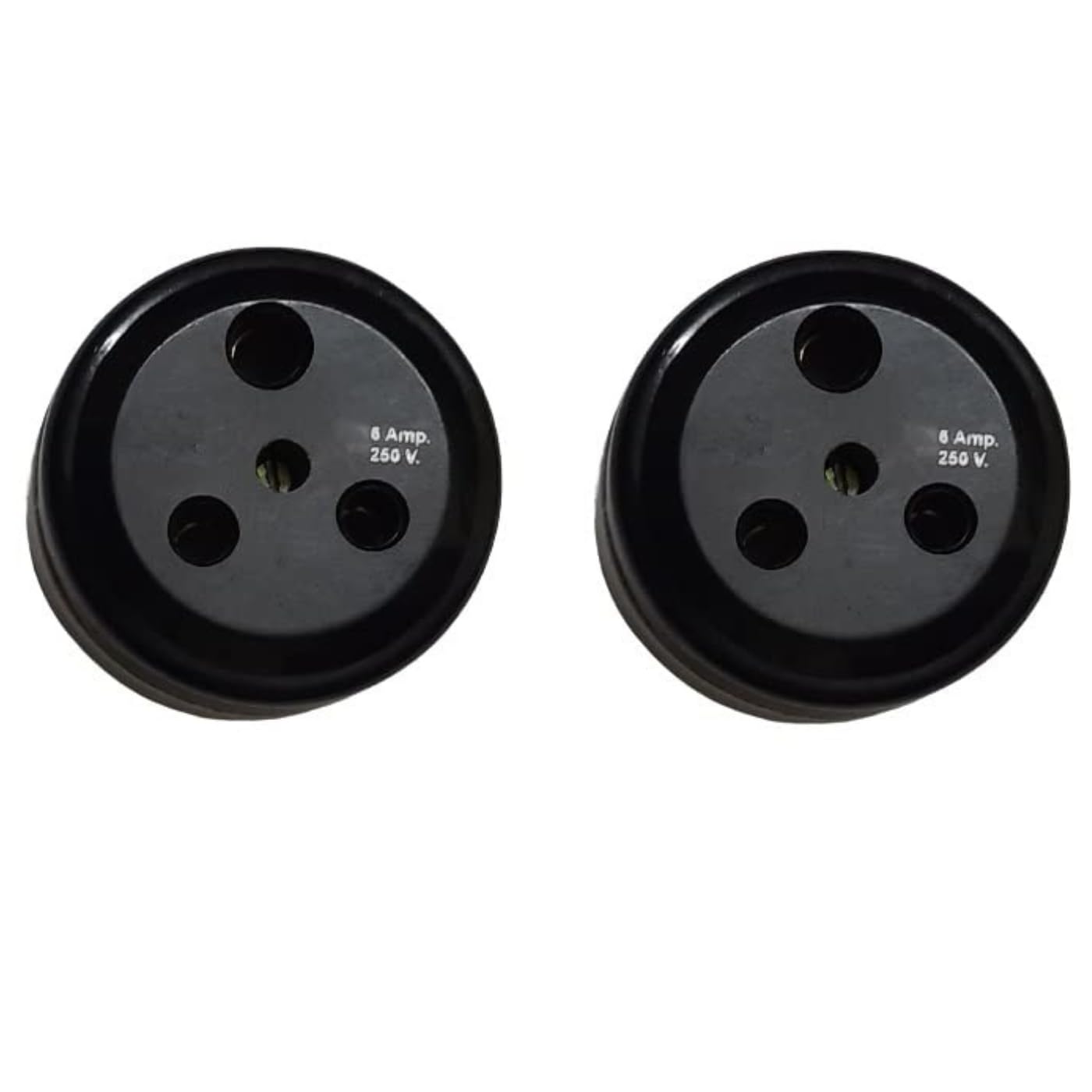 Bakelite Light Socket with Porcelain base, ISI Mark & BIS Certified - 1 Way, 6ampere, 250volts (Standard Size, Black) Set of 2-image-32