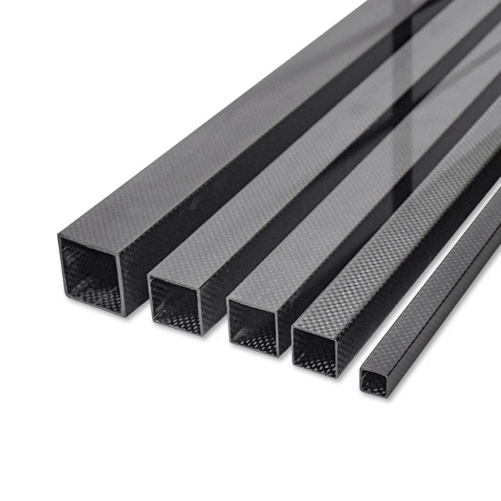 Rura kwadratowa 3K o gładkim splocie, matowa, pełna włókna węglowego, 500 mm,(16x16x14mmx500mm)