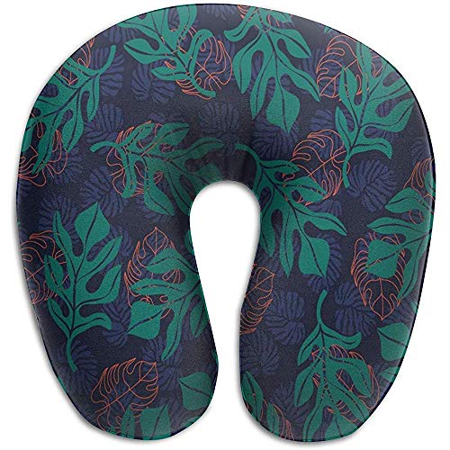 U-Shaped Pillow,Hojas Textura Papel Pintado Tallado Almohada En Forma De U Almohada...