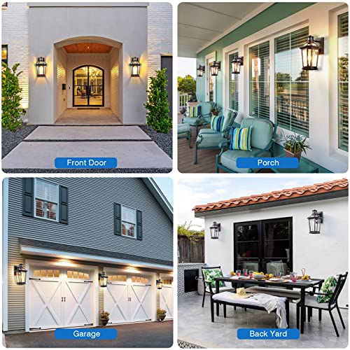 Vianis Motion Sensor Outdoor Wall Lantern, Black Waterproof Dusk To Dawn Led Exterior Wall Sconce, Anti-Rust Aluminum Modern Outdoor Lights Fixtures Wall Mount For Porch, Entryway, Garage, Front Door #TOP6