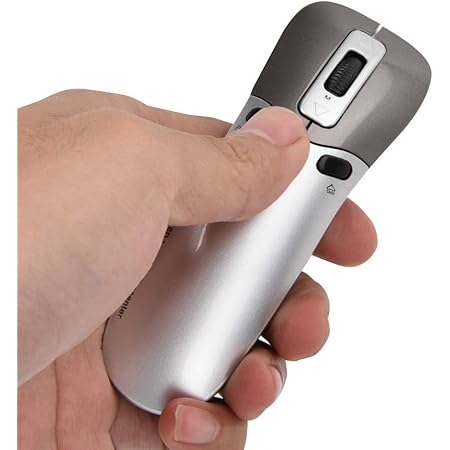 ASHATA Tragbare kabellose Air Mouse Pointer Presenter, ergonomisches Design mit kabelloser eingebauter USB-Trackball-Maus mit Pointer für Computer-Laptops