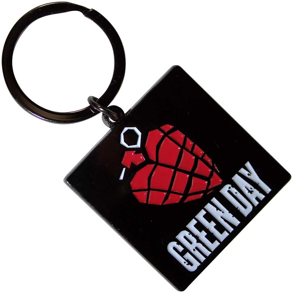 Rock Off officially licensed products Green Day Grenade Band Logo Keychain One Size