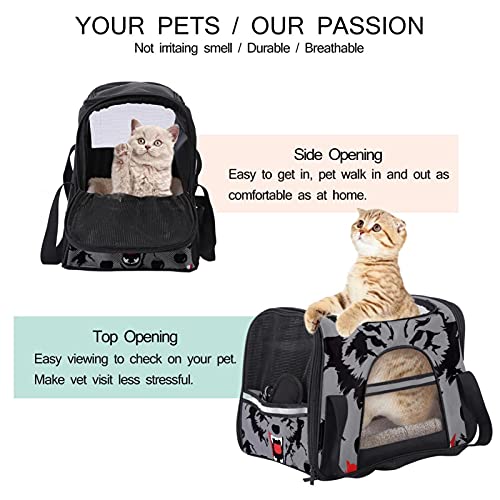 Sac de transport pour animal domestique avec impression douce grise - 4