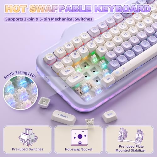 Mechanical Keyboard Wireless Hot-Swappable