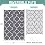 StepRite Outdoor Rug Reversible Plastic Straw Camping Mats, Patio Rug, Waterproof & Easy-Cleaning Area Rug for Outside RV, Balcony, Deck, Beach, Porch & Backyard (6’ × 9’, White & Gray)