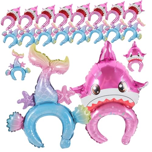 Bandeaux gonflables cartoon sirène et requin pour animation anniversaire enfant