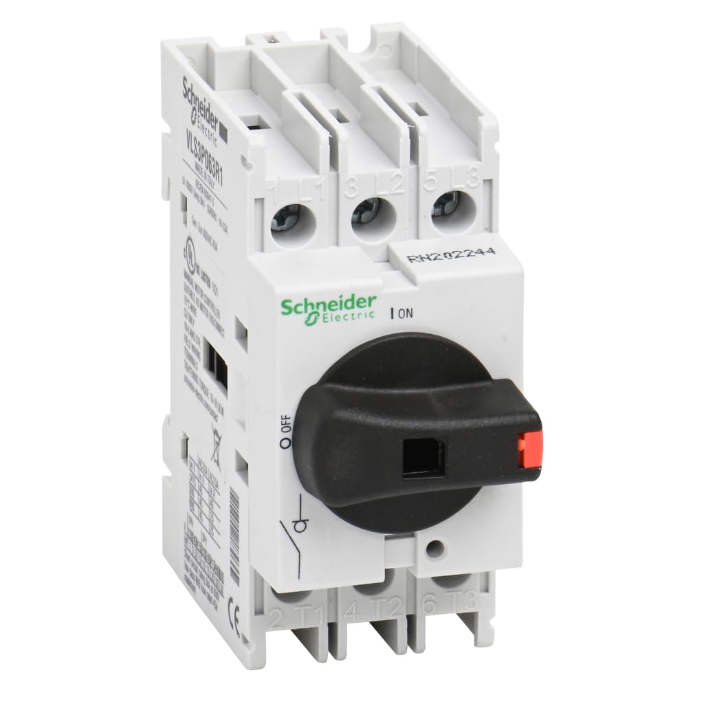 Seccionador NEMA 3P 63A isoler un moteur triphasé en atelier industriel