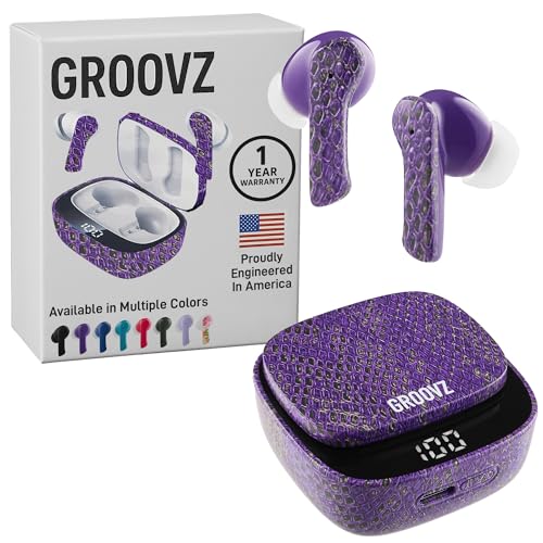 Groovz True Wireless Earbuds with Charging Case -...