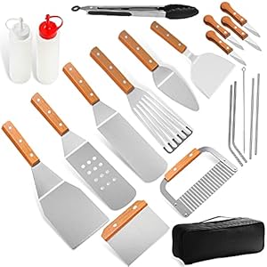 20 Pièces Kit Barbecue Portable丨Accessoires de Barbecue en Acier inoxydable丨BBQ Outils Ustensiles, pour Le Camping, Jardin, Extérieur, Randonnée et Voyage Grillade Barbecue,Idées Cadeaux pour Hommes