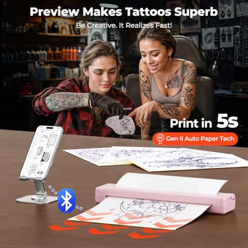 Imprimante stencil tatouage MUNBYN thermocopieur bluetooth iOS Android - 4