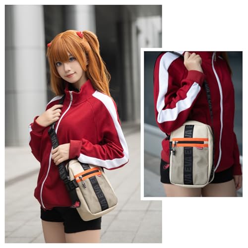 Image of FIREFIRST Neon Genesis Evangelion Small Crossbody Shoulder Bag for Men | Anime Merch,Crossbody Zip Bag,Adjustable Crossbody Bag with for Men and Women