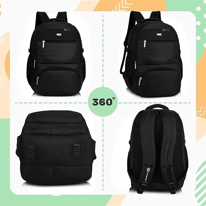 Image of Half Moon Horizon Backpack for Men & Women - 15.6 Laptop Backpack Office Bagback,Travel, School Bag for Boys & Girls, Backpack for Travelling, Professional Bags, 3 Compartment 3 Front Pocket