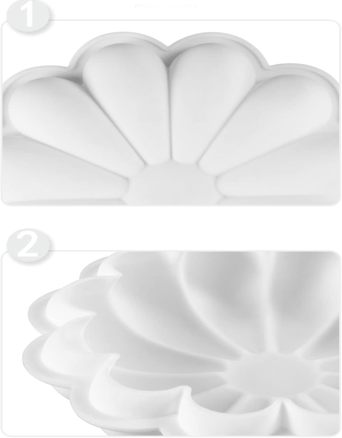 Sunflower Baking Pan, Round Flower Molds Silicone Baking Mold Cake Tray, Flower Cake Pan Baking Supplies Tools, Children's Day and Christmas Gifts for Bakers, Mom, Daughter and Friends - Image 6