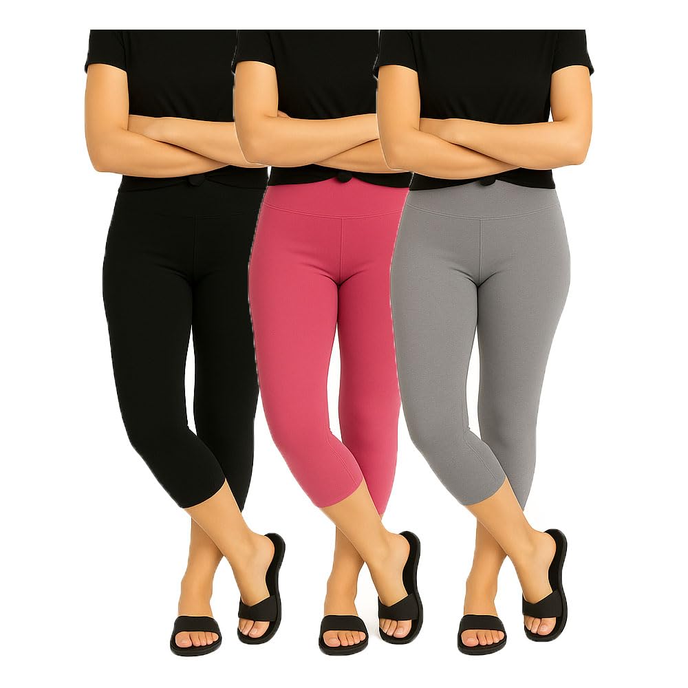Womens Plain Capri 3Pack (BGP)-picture-42