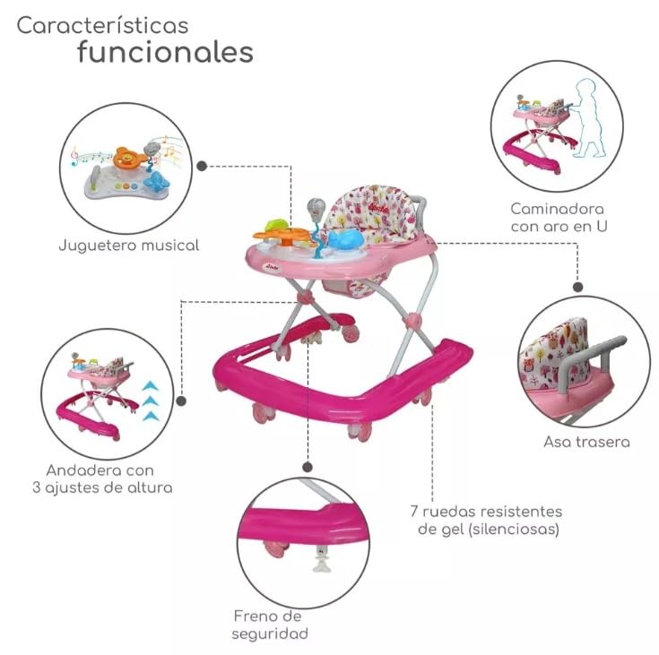 Andaderas, Toy andadera niña Marca D'bebe (2)