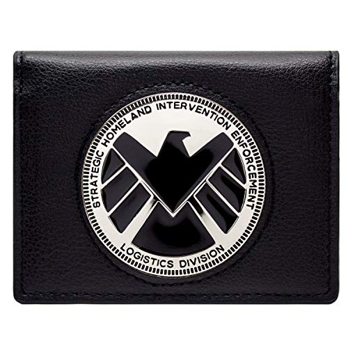 Marvel Avengers Agents of Shield Phil Coulson Badge Noir Portefeuille