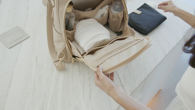 Amazon.com: MIA + SOPHIA Leather Diaper Bag Backpack with USB