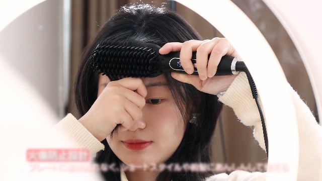 Amazon | Aliliy ストレートブラシ ヘアアイロン ヒートブラシロン