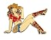 Pinsanity Cowgirl Pin Up Enamel Lapel Pin