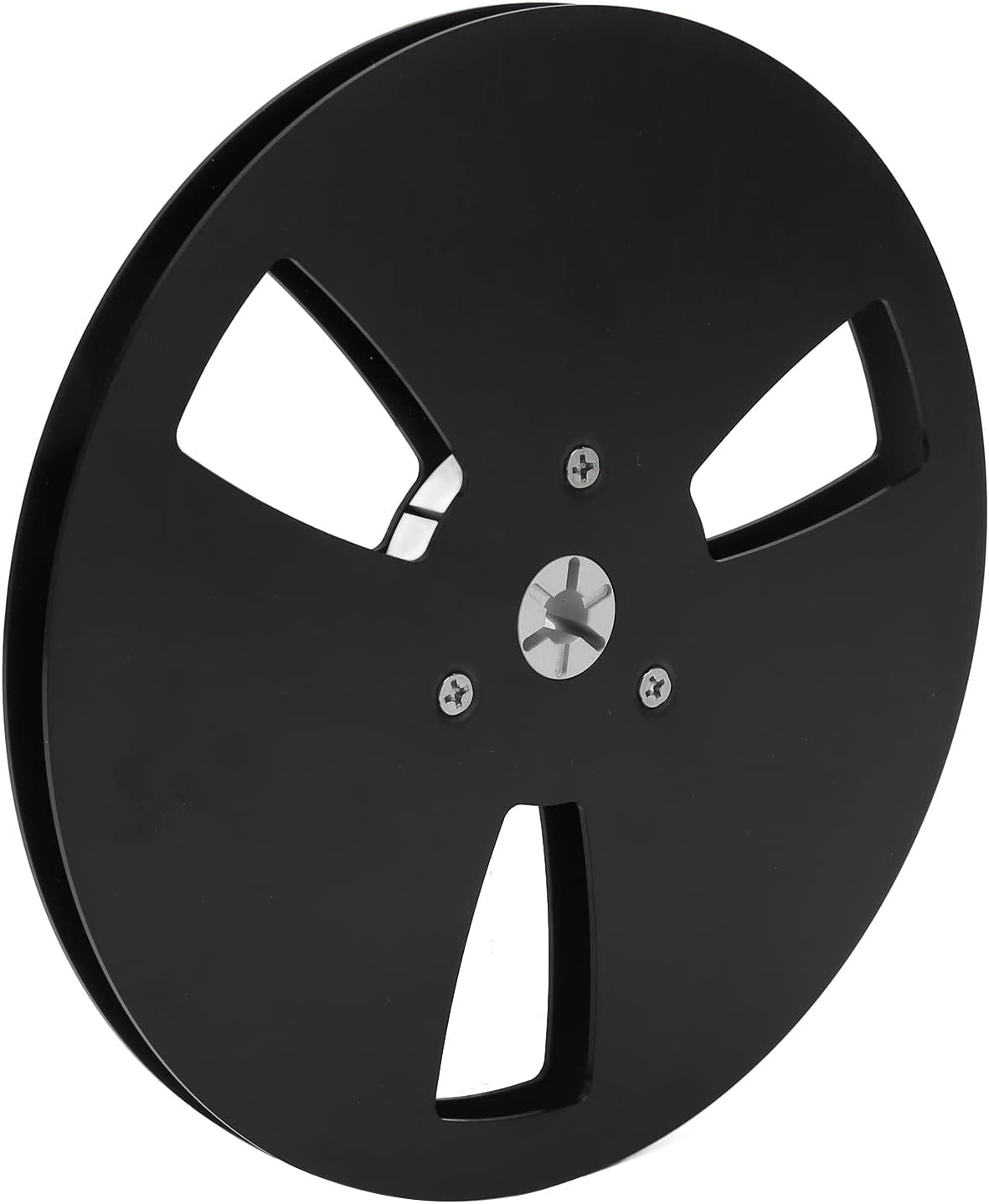 Aluminum Alloy Empty Open Reel for 1/4 Inch Audio Video Tapes 7 Inch Diameter 3 Hole Hub Tape Reel with High Quality Spool for Professional Recording and Archiving Use