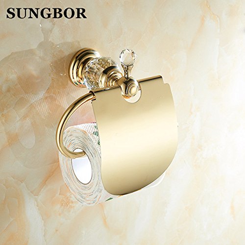Buy BuyWorld 4 Color Crystal Brass Bathroom Toilet Roll Paper Box