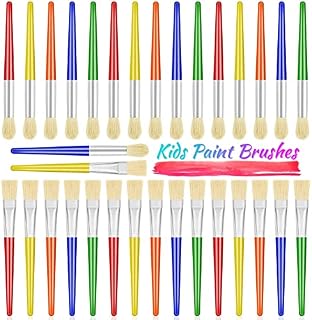 Paint Brushes for Children, Anezus 30 Kids Paint Brushes Bulk Craft Paint Brushes Set with Jumbo Round Watercolor Paint Brush and Large Flat Craft Paint Brushes