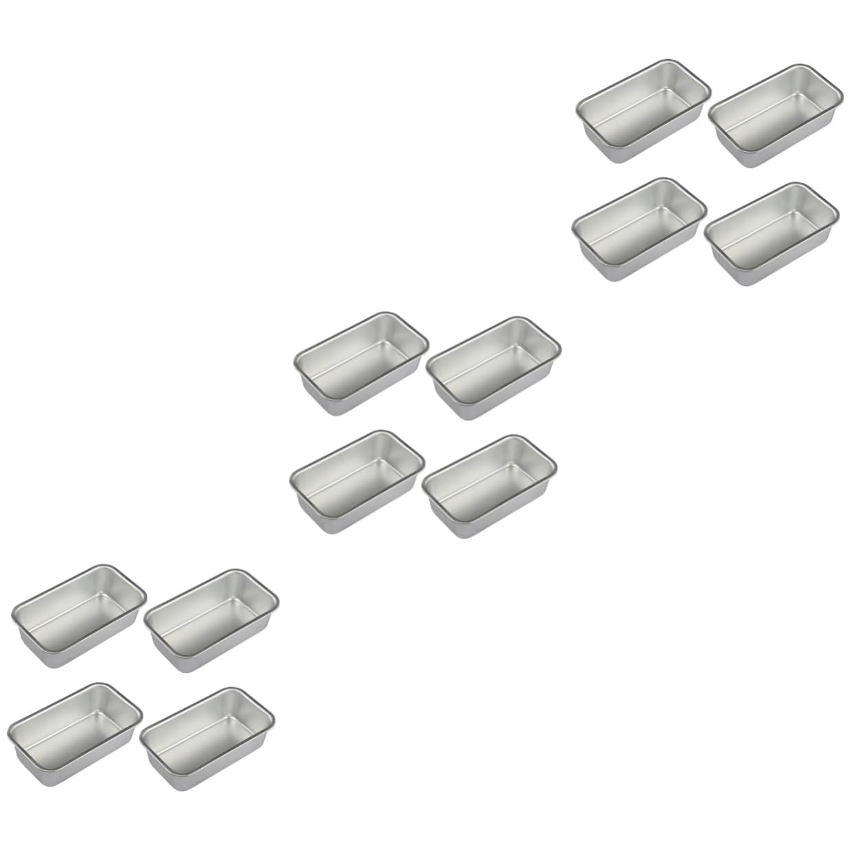 BESTonZON 12 Piezas De Molde para Hornear Pan con Tapa Bandeja para Hornear Moldes Cuadrados para Magdalenas Bandeja De Queso Mini Moldes para Pasteles Plato para Hornear Hogar Suministros