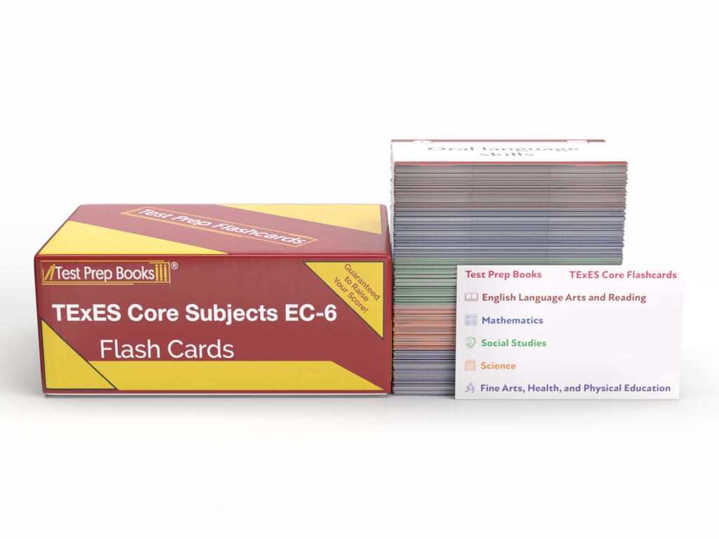 TExES Core Subjects EC-6 391 Study Cards: TExES Core Subjects EC-6 Test Prep and Practice Test Questions [Full Color Cards]