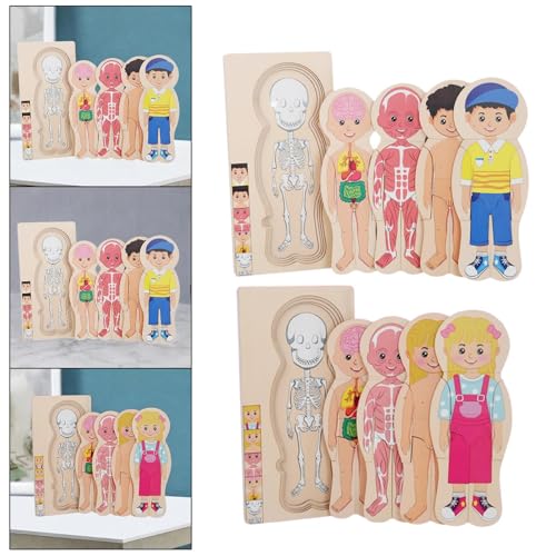 Image of Toy Wooden Body Puzzle for Kids Montessori Puzzles for Baby Girls Boys Children Boy