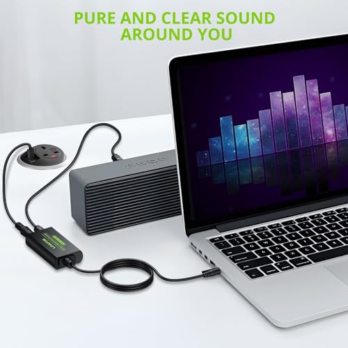 Image of LiNKFOR 3.5mm to SPDIF Converter Analog to Digital Audio Adapter for Enhanced Sound Toslink Optical Output 3.5mm to Optical with Optical Cable for Amplifiers & Soundbars