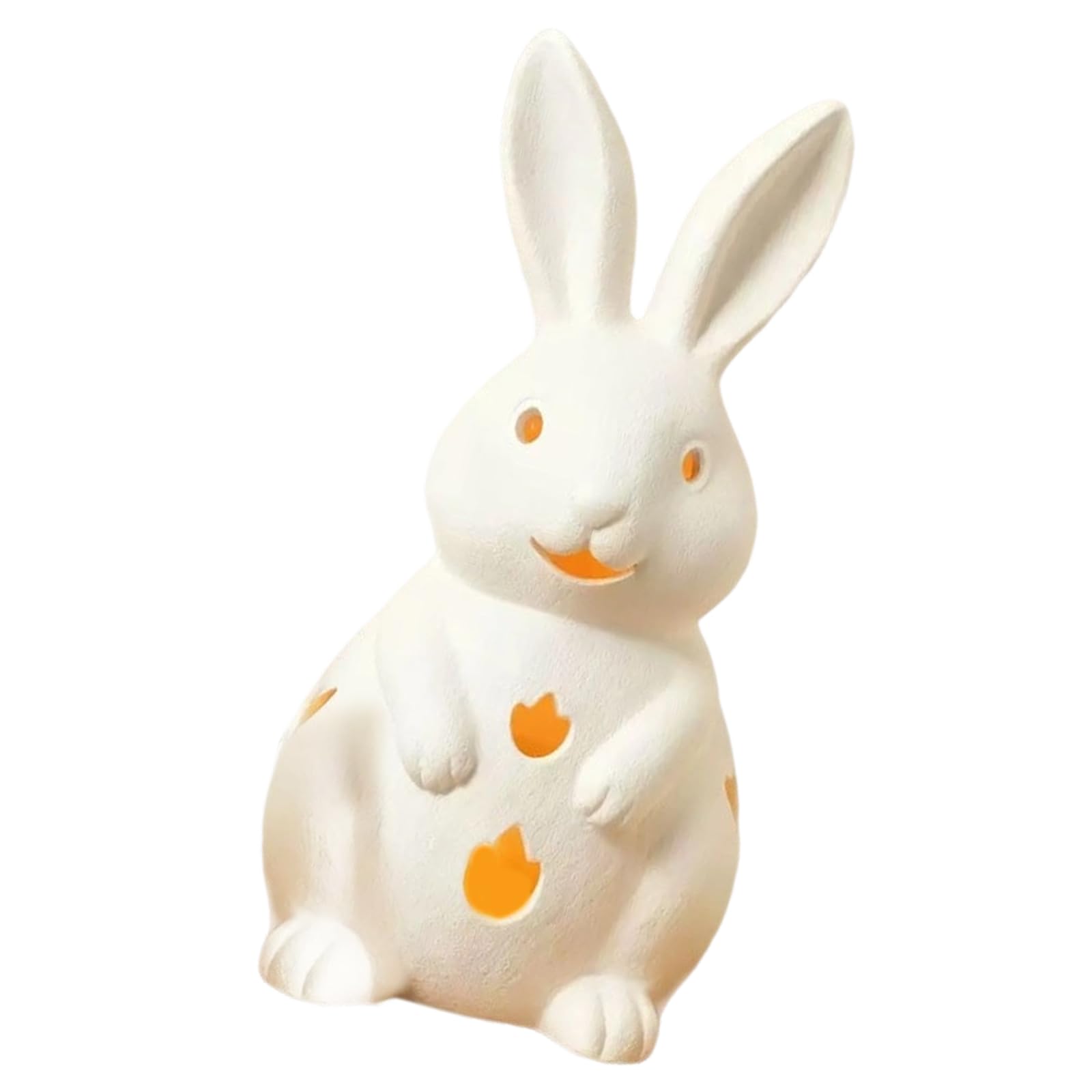 Tsophreniq Hare Statue Resin Candlestick with Tealight Decorative Tealight Holder for Spring Festival Decoration Resin Gift