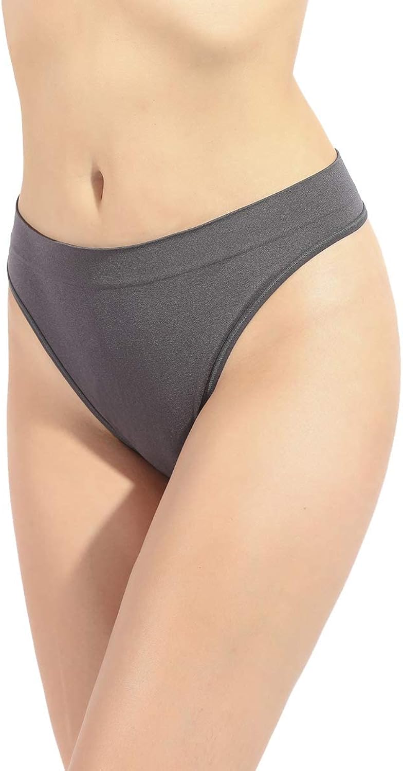 GRANKEE Women's Breathable Seamless Thong Panties No Show