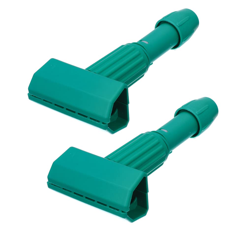 Commercial Mop Clamps-Quick Change Head Mop Handle -Heavy Duty Mop Head Replacement Holder Change Mop Handle -Commercial Gripper Mop Wet Mop Handle (KL-ZJ-Green)