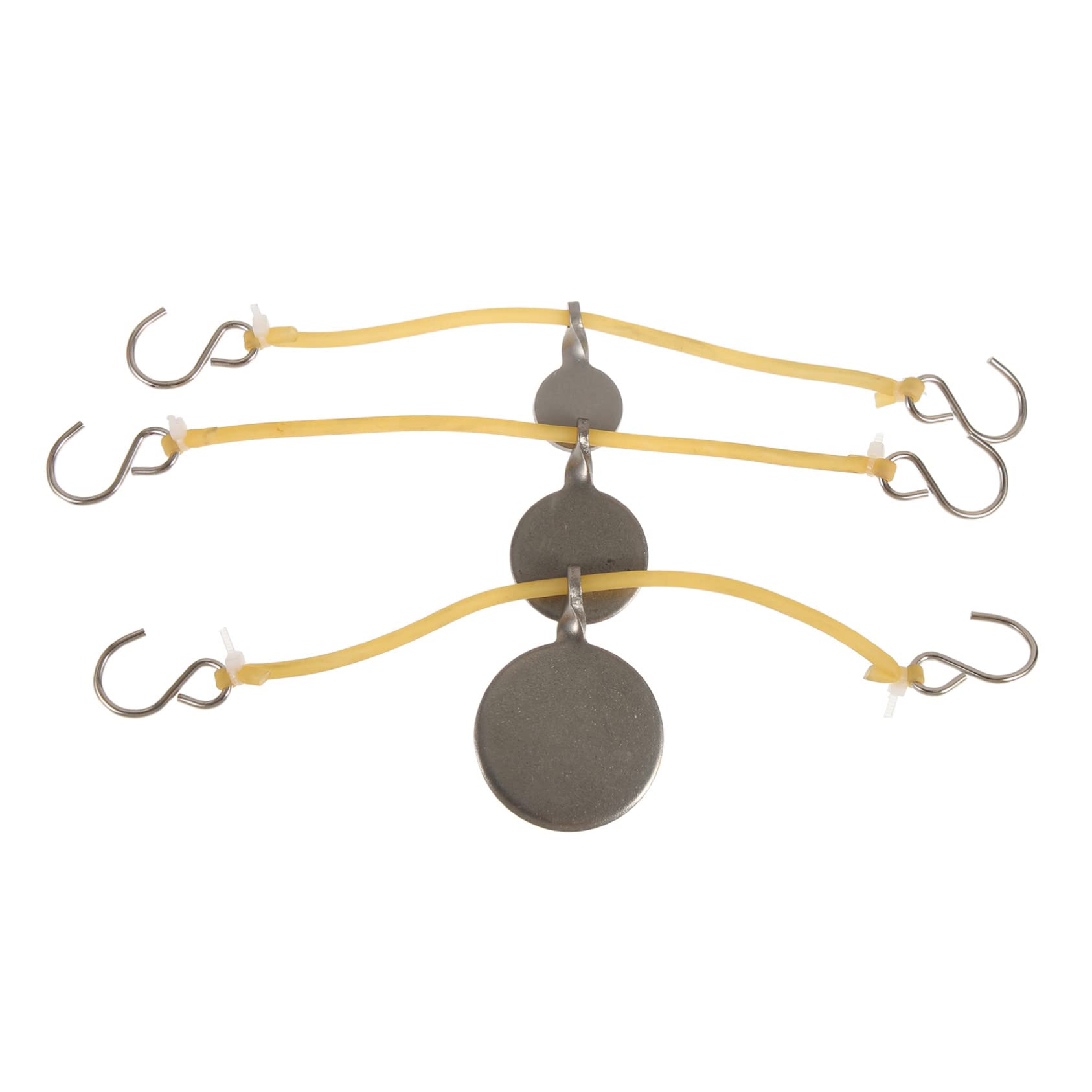 Happyyami1 Set Bullseye Shooting Slingshot Bands Flat Air Playset Accessories Mounting Kit Steel Targets for Shooting Outdoor Archery Stainless Steel Portable